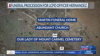 Funeral procession for LCPD officer Hernandez