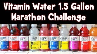Marathon Challenge 1.5 Gallons Of Vitamin Water 200 Ounces Freakeating Vs The World 129