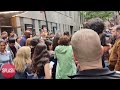 Hugh Jackman Is Swarmed By Fans After His Performance Of 'Sexual Misconduct Of The Middle Classes'