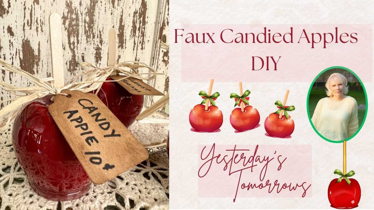 Faux Candy Apple Tutorial – Easy Fall & Halloween DIY Craft‬