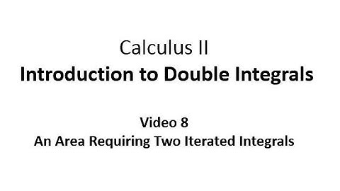 An Area Requiring Two Iterated Integrals
