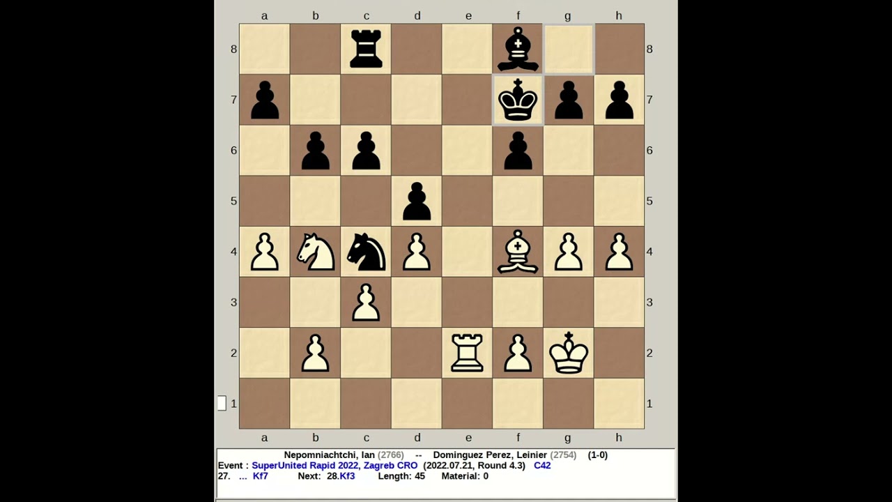 Ian NEPOMNIACHTCHI, RUS, Russia, Russian Federation, left Leinier DOMINGUEZ  PEREZ, USA, United States of America, match: Leinier Dominguez - Ian  Nepomniachtchi Third matchday of the Sparkassen Chess-Meeting 2019 on  16.07.2019 in Dortmund