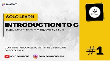 Sololearn | Introduction to C Course Answer 2025 | C Programming | Lesson 1