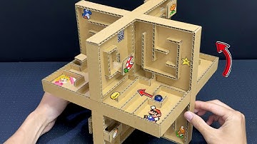 How to make Cardboard 3D Marble Maze. DIY cube labyrinth