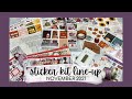 NOVEMBER KIT LINE-UP | all the kits and decorative stickers i&#39;ll need for the month in two planners!
