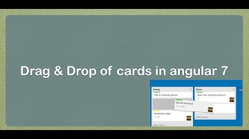 Angular drag and drop of  cards using cdk.