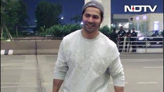 Spotted! Varun Dhawan With His Fans At Mumbai Airport