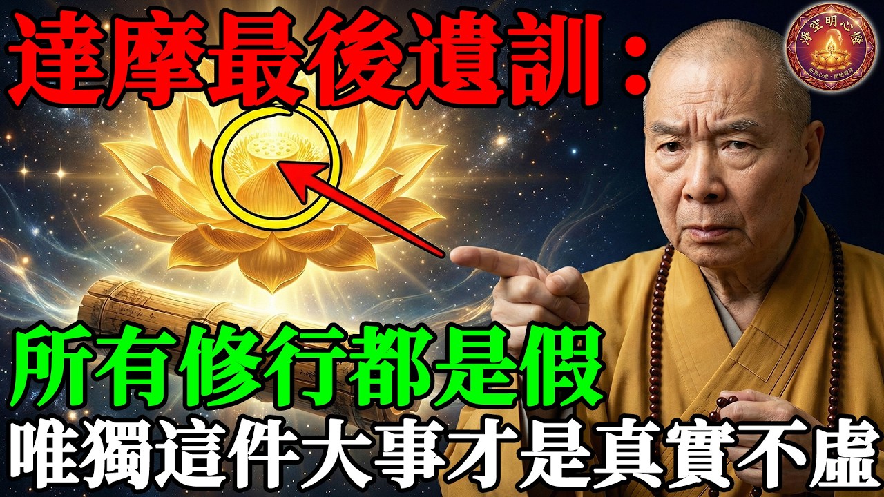 達摩最後遺訓：所有修行都是假，唯獨這件大事才是真實不虛#淨空法師 #阿彌陀佛 #淨土宗 #達摩祖師 #因果報應 #了脫生死 #念佛感應 #弟子規 #孝親尊師