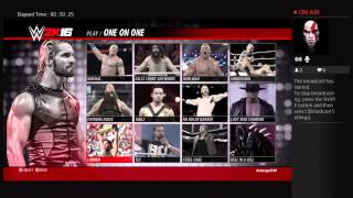 Animegod500 Live: WWE 2K16 (Pilot Stream Attempt 2)
