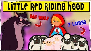 Little Red Riding Hood  || Big Bad Wolf and Seven lambs - Sugar tales English stories,