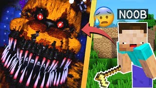 NOOB VS CASA DE FREDDY (FNAF) 😰 PIZZERÍA A LAS 3:00 AM | MINECRAFT TROLL + ROLEPLAY | EL NOOB #8