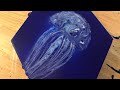 (16) Jellyfish Acrylic Pour - Fluid Painting- NO silicone - 3 colors!