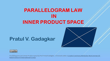 Parallelogram Law in Inner Product space.