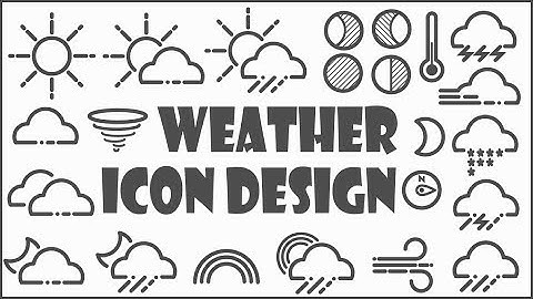 Designing Weather Icons For App | Flat line Icons