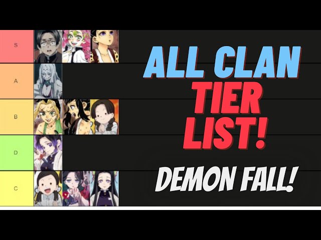 All FAMILY and CLAN TIER LIST in Demon Fall  DemonFall Guide (demon slayer  roblox) 