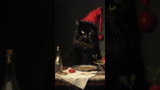 Get into christmas spirit with Santa cat printable art!   #etsyfinds #winterdecor #christmasdecor