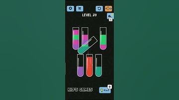 Water Color Sort Level 29 Walkthrough Puzzle Solution iOS/Android : #challenge #shorts #kidsgames
