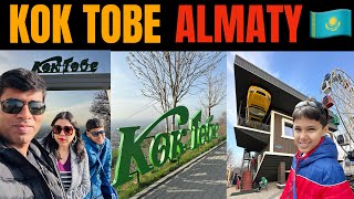 Kok Tobe Amusement Park | Cable Car Ride | Panoramic view of Almaty | A walking tour