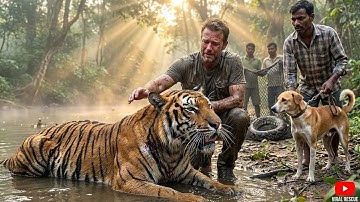 Heroic Rescue Team Saves Bengal Tiger From Giant Python in Heart-Stopping Jungle Battle!