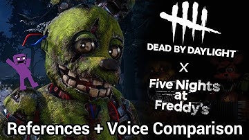 DBD x FNAF All* Springtrap Lobby References + Voiceline Comparison