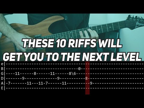 These 10 CHON Riffs Will Definitely Improve Your Guitar Skills (slow with TAB)