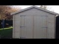 Warwick 44mm Log cabin garage recently installed 1 click log cabins Warwick 44mm Log cabin garage recently installed 1 click log cabins