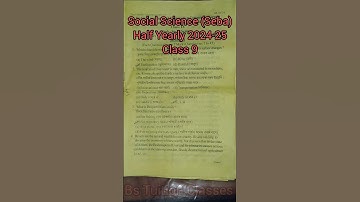 SOCIAL SCIENCE Half Yearly 2024-25 Question Paper Class 9 (Barpeta) #SocialScienceSebaHalfYearly2024