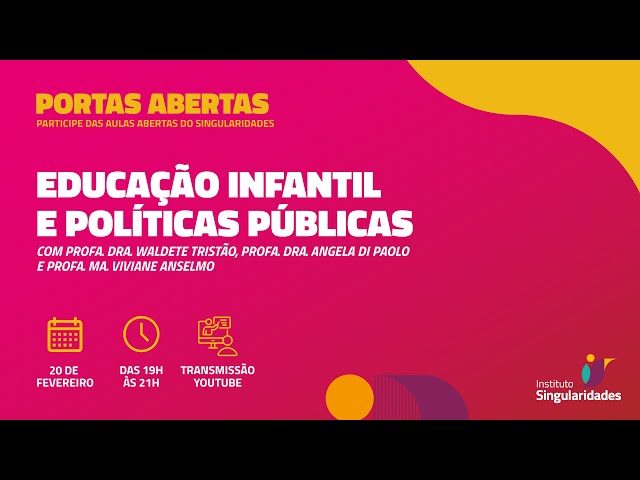 Aula Aberta -  Educação Infantil e Políticas Públicas