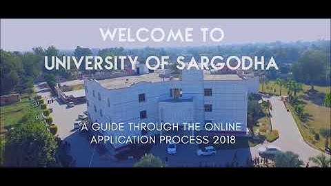 Online Admission  process  for University  of Sargodha 2018