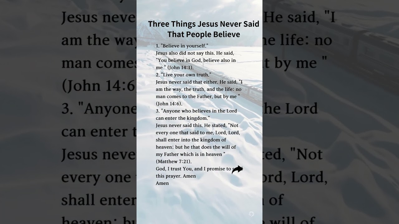 Three Things Jesus Never Said That People Believe