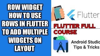 Flutter Tutorial | Flutter Row | Row Widget in Flutter | Rows in Flutter | #9