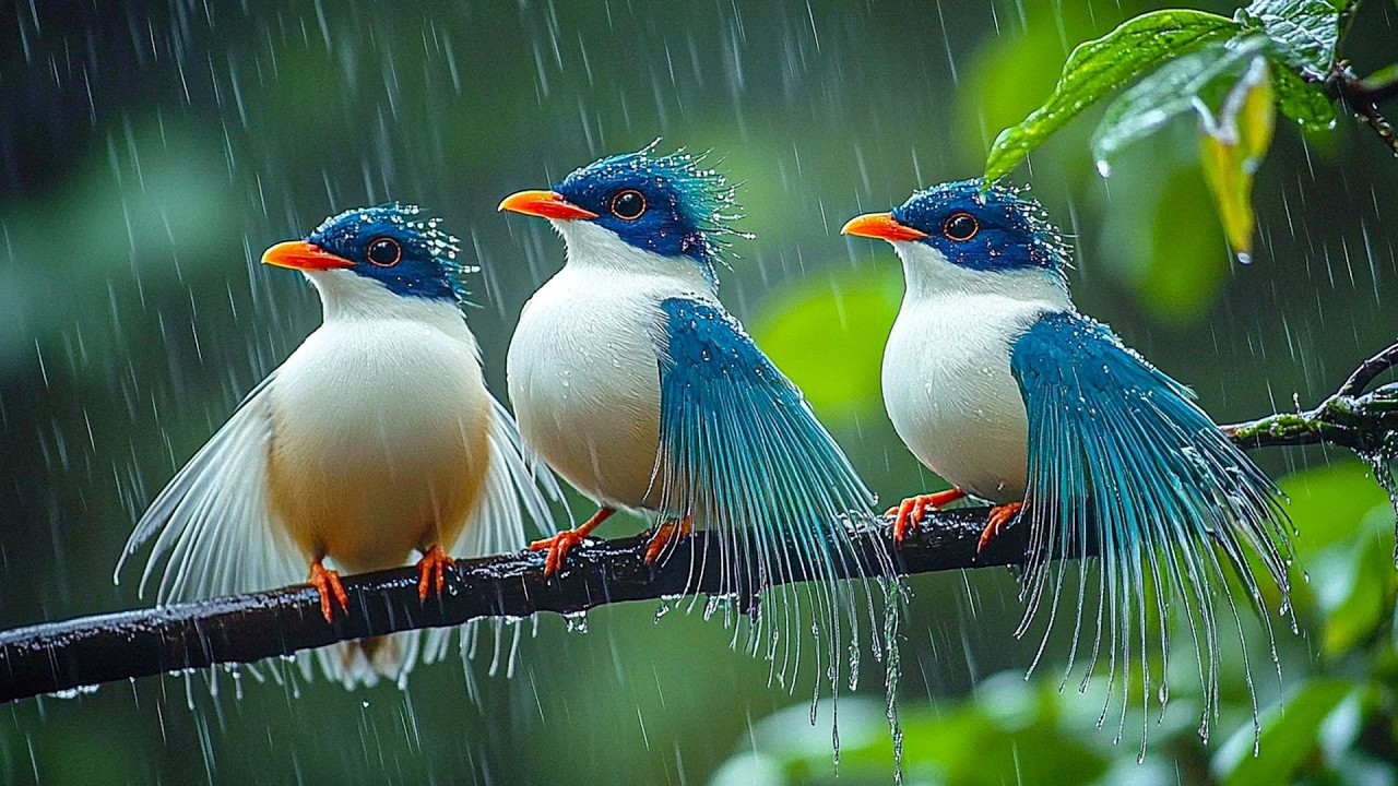 Посмотрите это, если вы испытываете тревогу ~ Звуки птиц и нежный дождь успокоят ваш разум и подн...