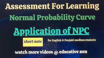 Applications of normal probability curve #npc