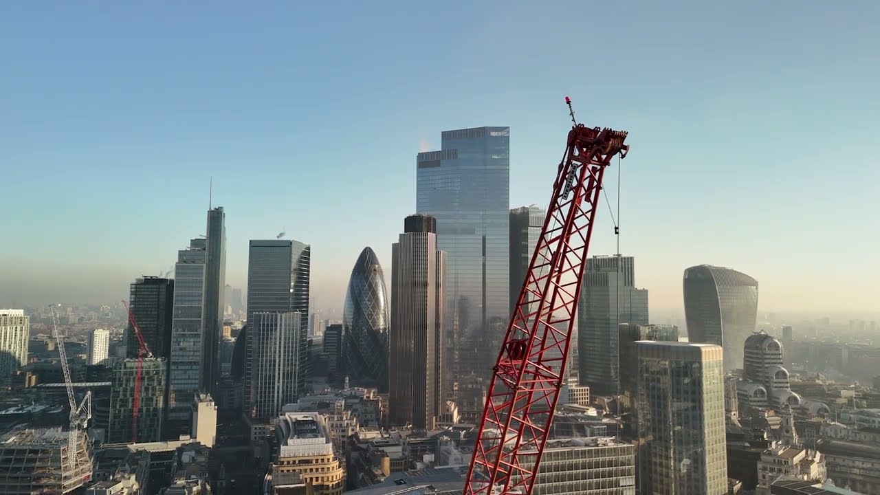 Jaguar Building Services - Crane Operations at Moor House, London Wall