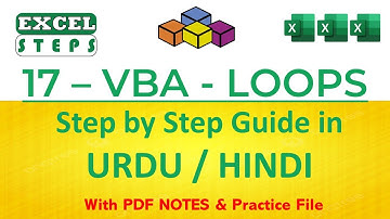 17 -  Excel VBA – What is Loops | Types of Loops in VBA | Automation | #excelsteps