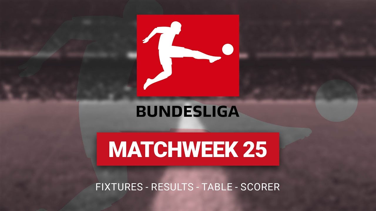 German Bundesliga Matchweek 25 Results Fixtures Table Top