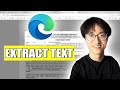 How to Extract Text from a PDF or Image using the New Microsoft Edge