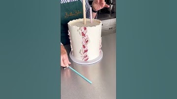 Tiered Cakes | A guide on how to use EeZee Dowels to stack a cake with @bubbasbakes #cakedecorating