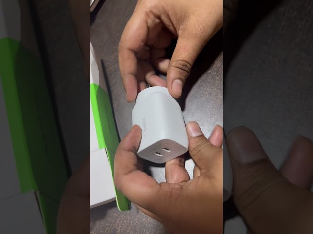 Unboxing of Belkin 65w GaN dual USB C 3.0 faster charger for Laptop and mobile phones