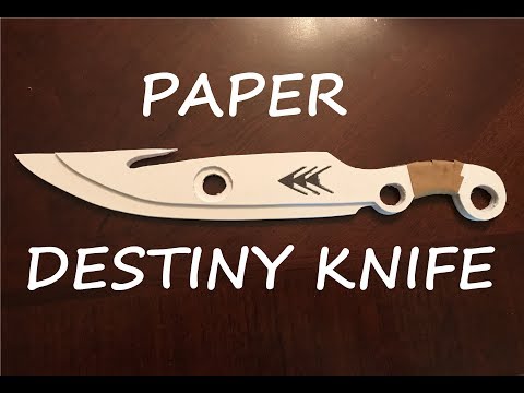 How to make a paper knuckle knife - Easy paper knife Tutorials 