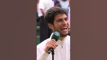 Did Carlos Alcaraz just accidentally call Novak Djokovic old? 😂👴🏻#Wimbledon #BBCSport #iPlayer