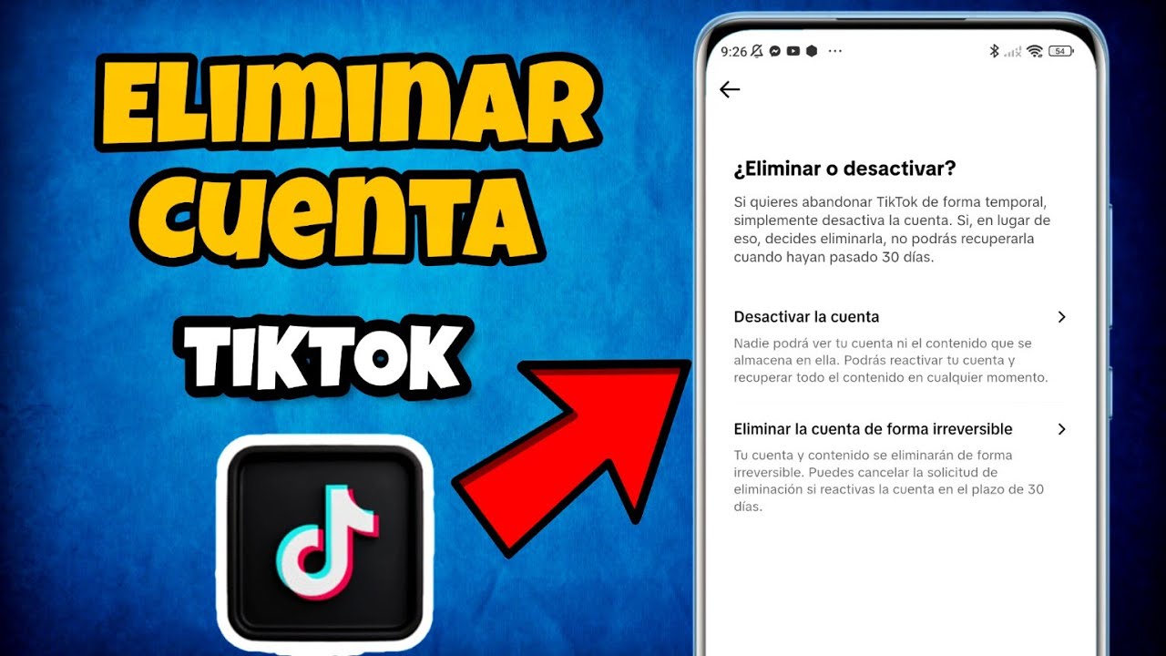 Cómo eliminar o desactivar TIKTOK 2025- Cómo borrar una cuenta de