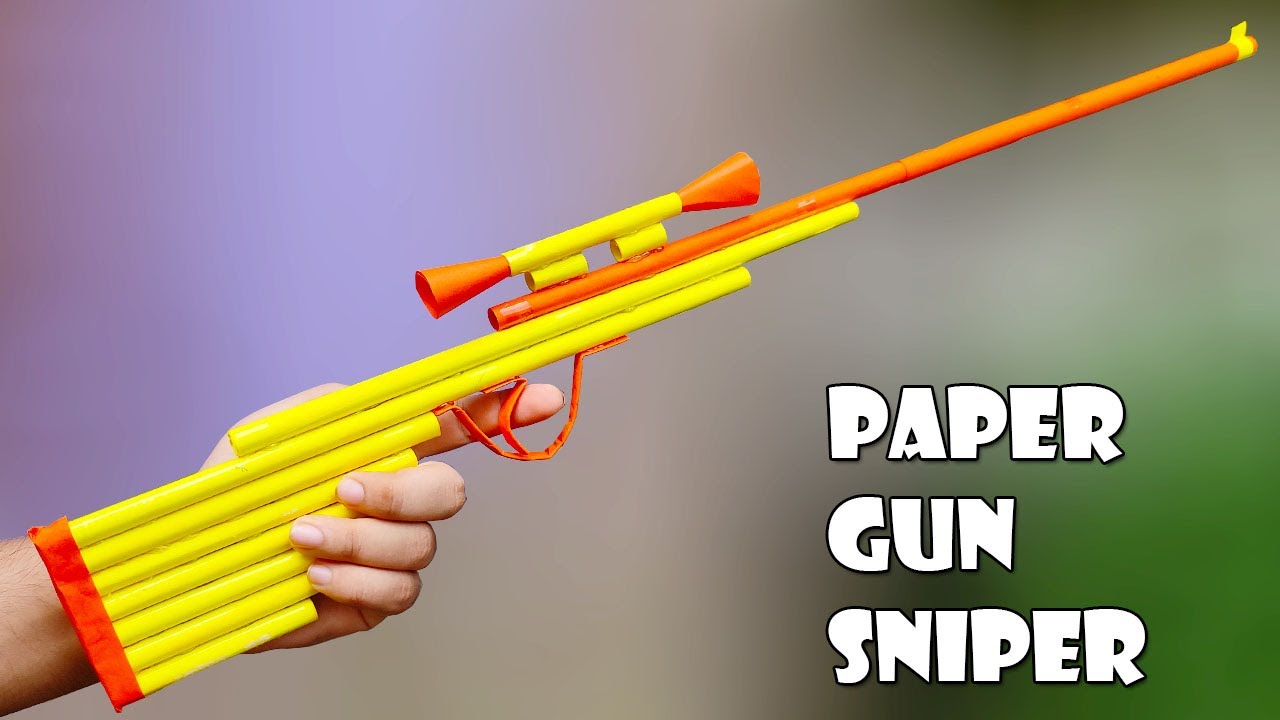 Origami gun Paper Sniper How to make paper AWM Sniper