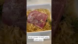 3 Ingredient Pork Loin Sauerkraut Recipe. Quick And Tasty