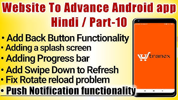 How to send push notification with android studio webview app | send notification with Android app