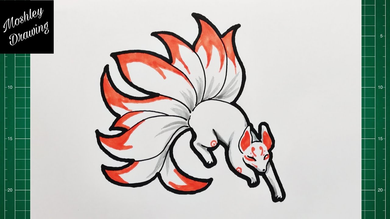 How to Draw a Kitsune Fox - YouTube How to Draw a Kitsune Fox - YouTube