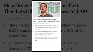 Meta Orders Work From Home First, Then Lays Off 8,000 Employees At 4 AM #jobloss #layoffs #laidoff