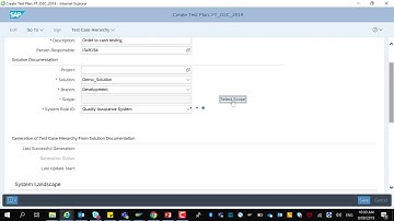 SAP SolMan 7.2 - Test Plan Management Part 1
