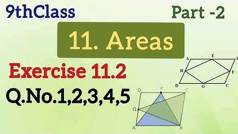 9thClass, Areas, Exercise 11.2, Q.No.1,2,3,4,5 @mathsworldmakessmartintelugu