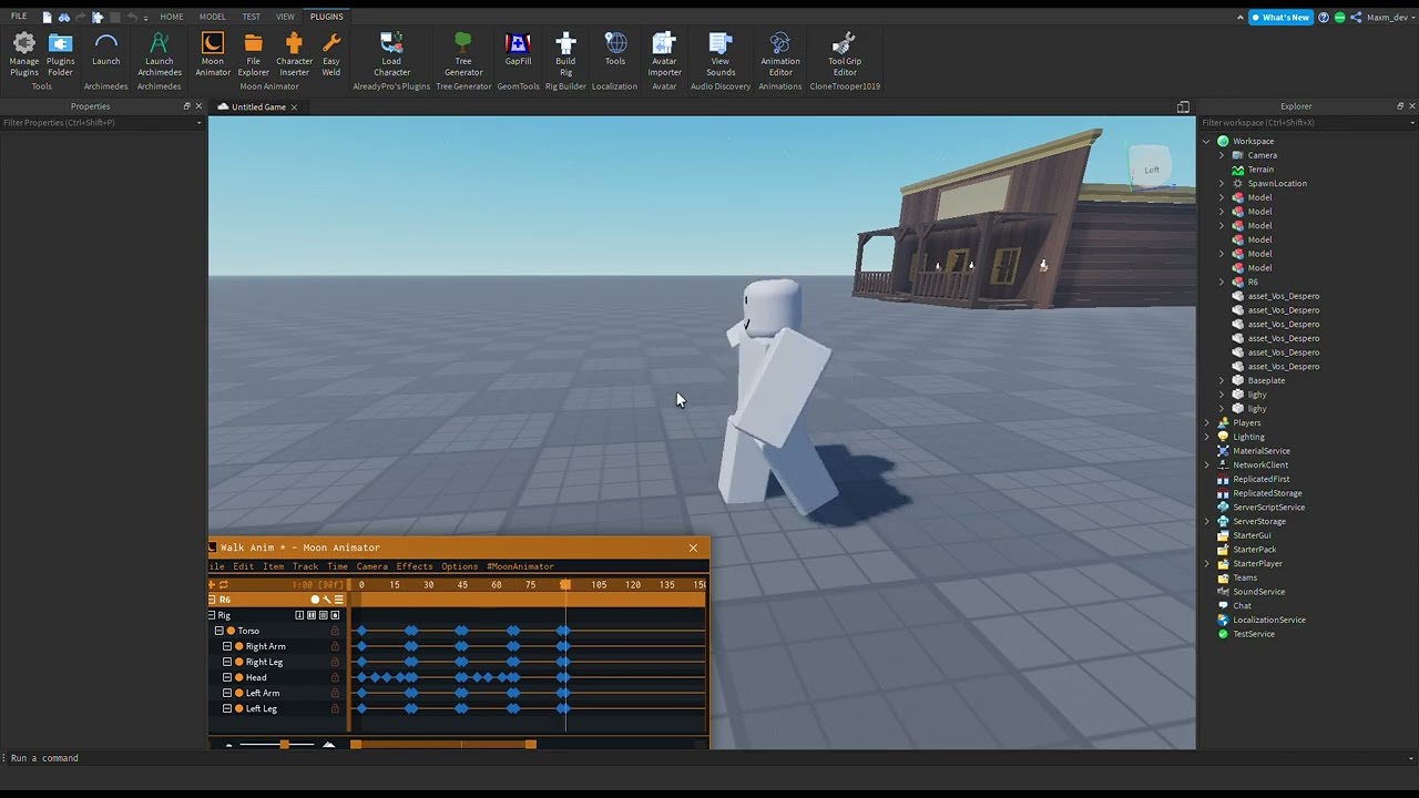Roblox R6 Walk Animation Moon Animator Youtube